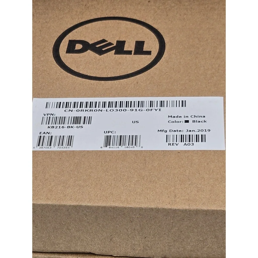 Dell KB216 Wired USB Keyboard Lot of 3 Black for Business Office‎ Home Use